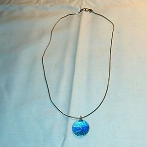 Msco Sterling Silver Necklace & Multi-Color Sterling Silver Pendant